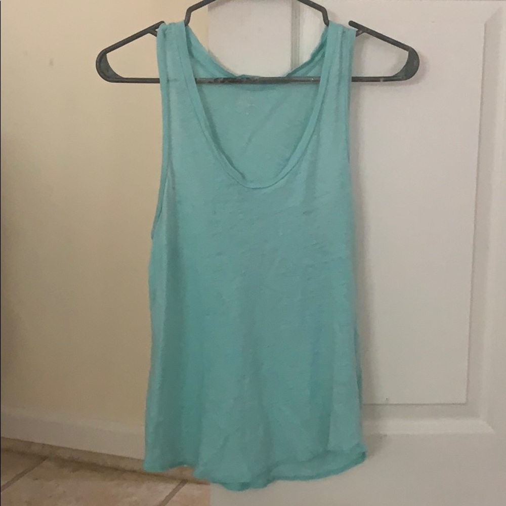 J. Crew Light Blue Linen Tank